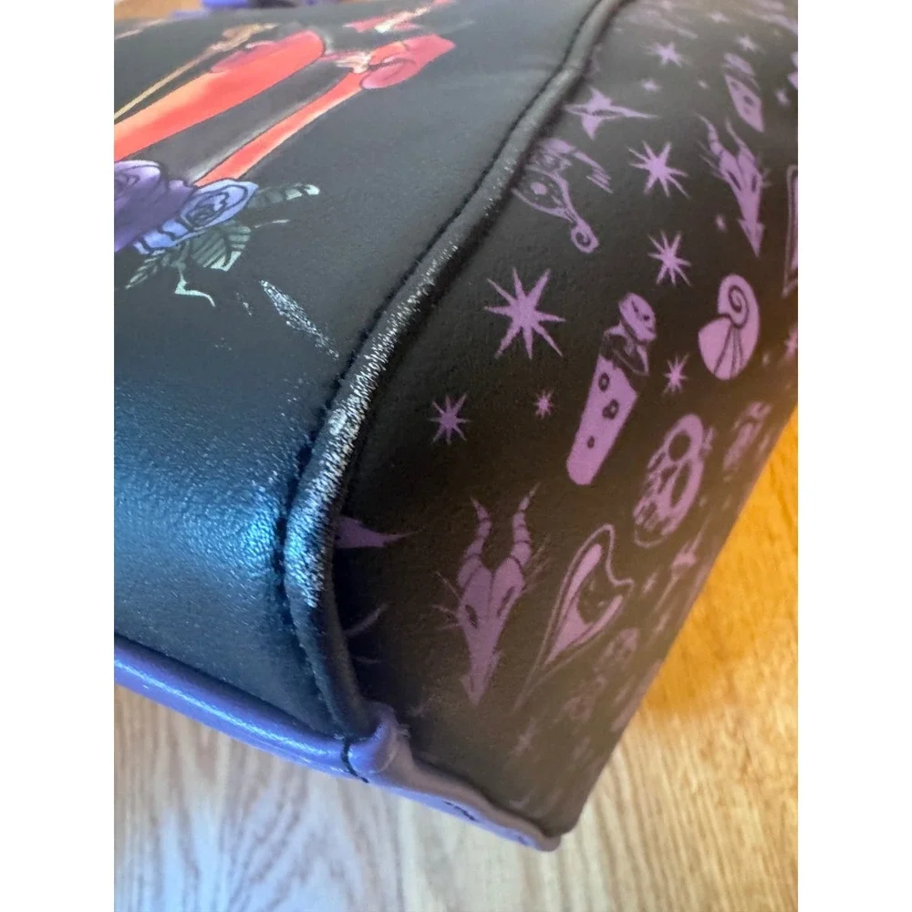 Loungefly Disney Villains Floral Icons Satchel Handbag Purse